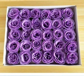 Lilac Glitter Rose Heads